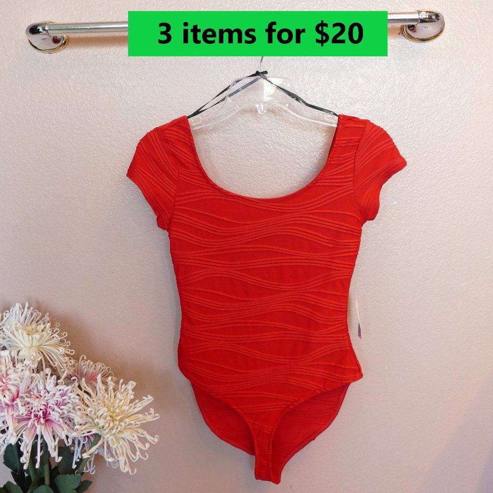Forever 21 Red Bodysuit Leotards- Size S/P